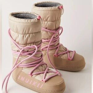 Inuikii Tan and Pink Winter Boots